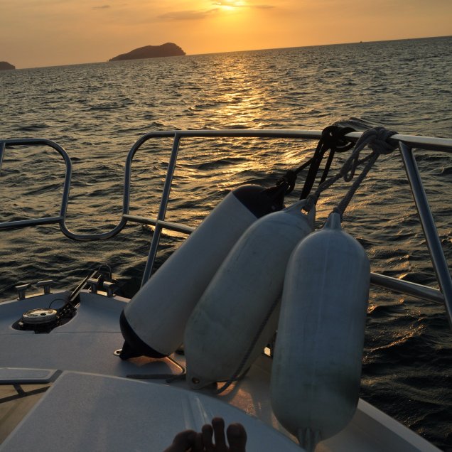 The Sunset at Gaya Island