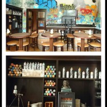 Bar at Hotel Jen Tanglin. That is the work of a Hong Kong graffitti artist